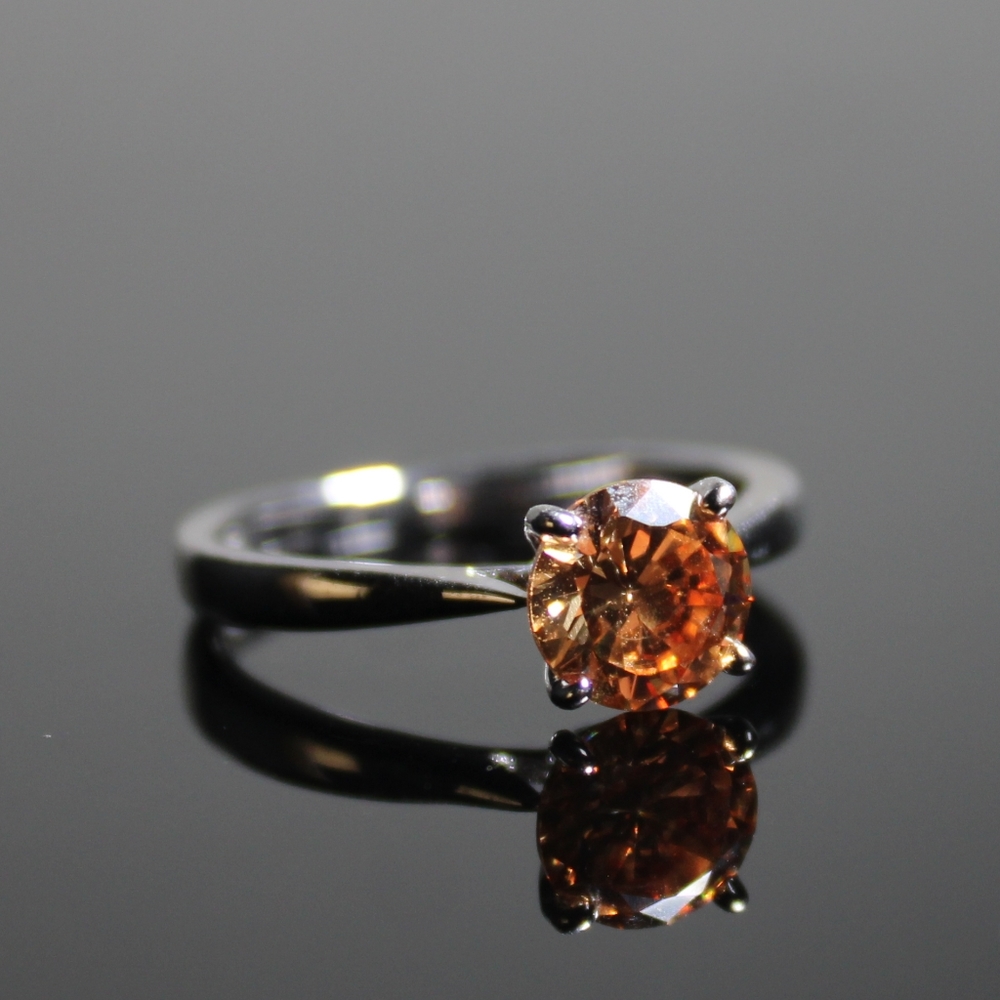 Super Cute Orange Stoned Ring - image 4